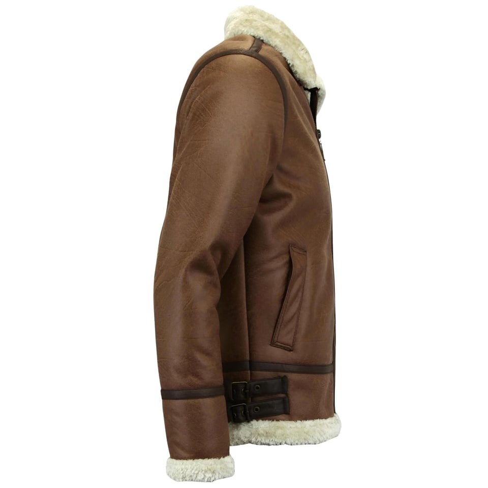 Lammy Coat - Shearling Jacket - Bruin