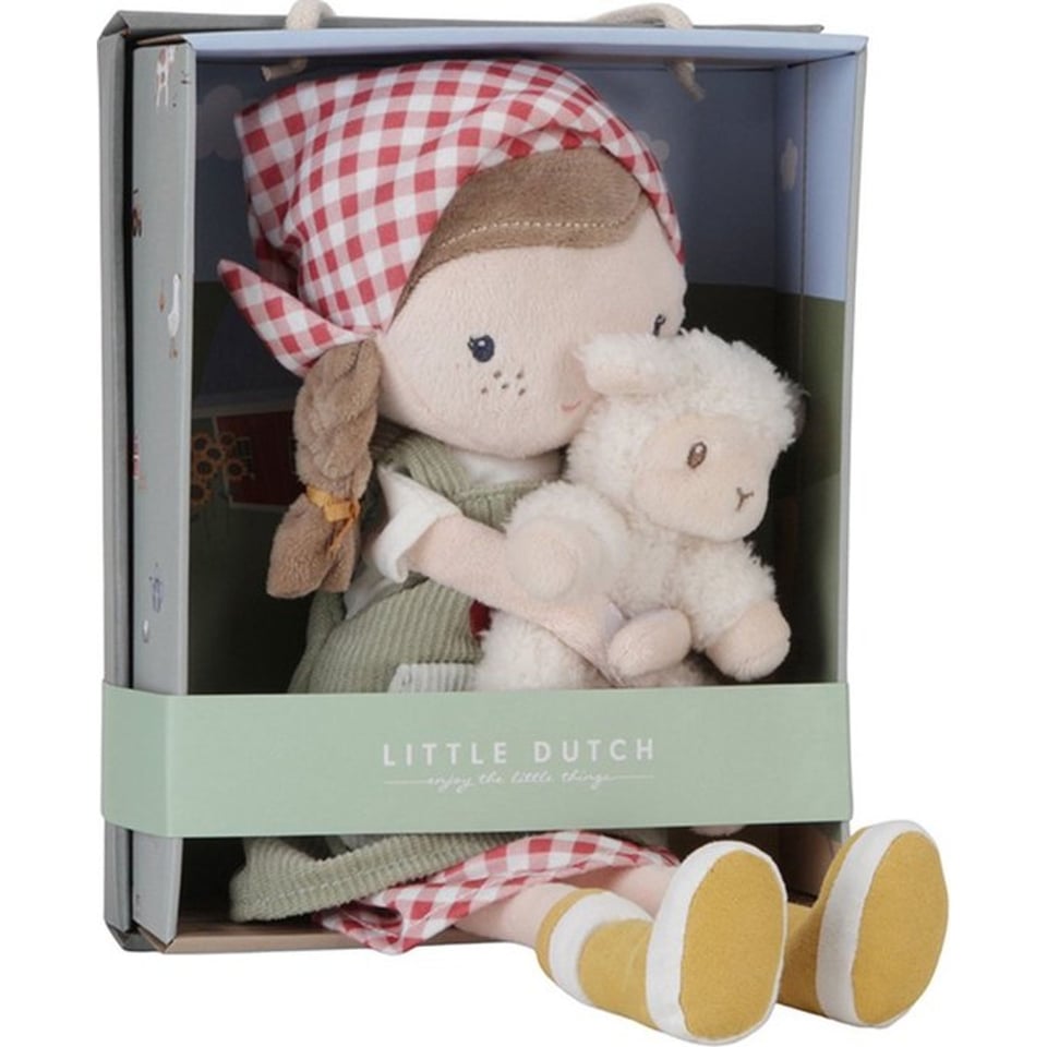 Little Dutch Knuffel Pop Boerin Rosa Met Schaap 35cm