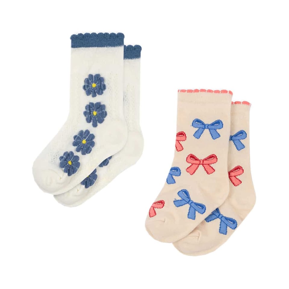 Konges Sløjd 2 Pack Jaquard Socks Bow Mix