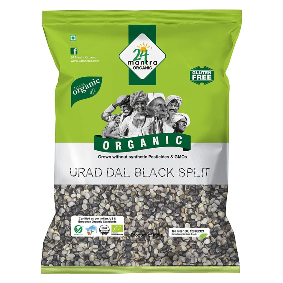 24 Mantra Organic Urad Dal Black Split 500G