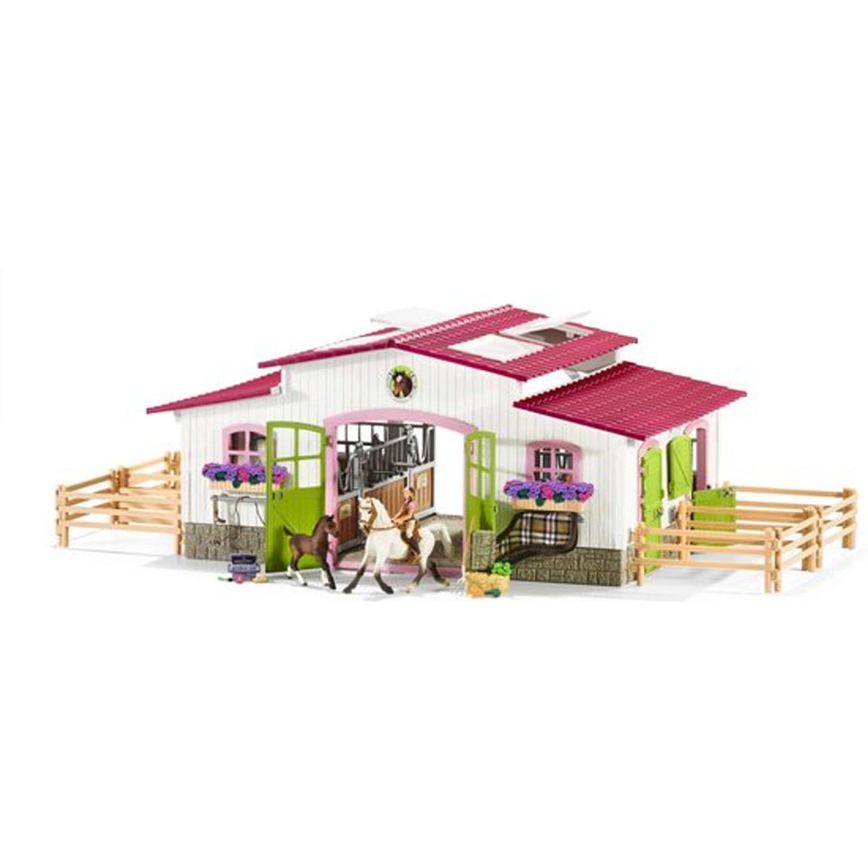 Schleich 42344 Manege Met Ruiter en Paarden