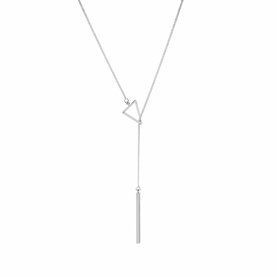 Rose Gold Plated Necklace with Triangle and Rod