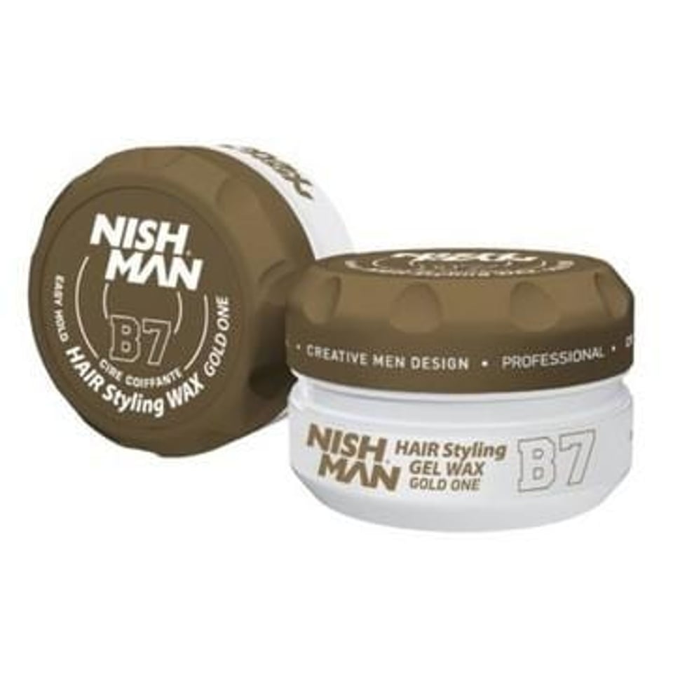 Nish Man Hair Styling Gel Wax Gold One B7 150 ml