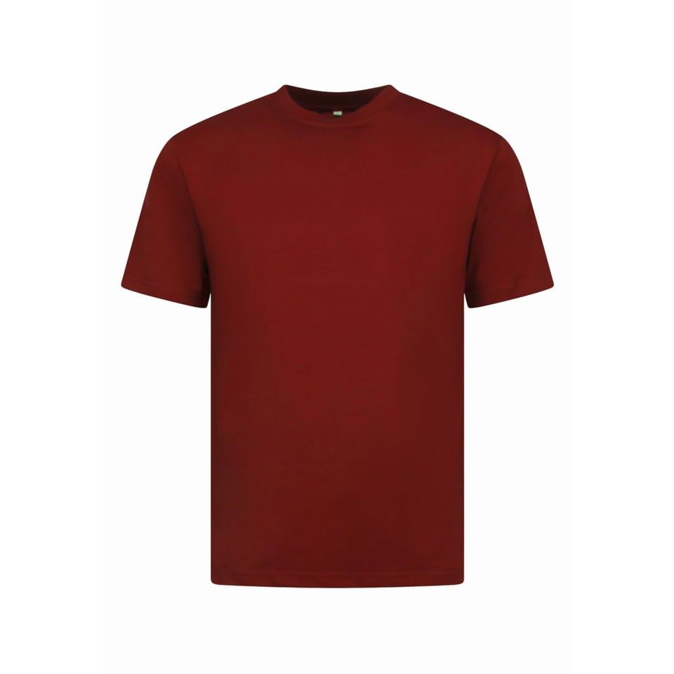 T Shirt Heren Oversized - Effen T-Shirt Blanco - 6530 - Bordeaux