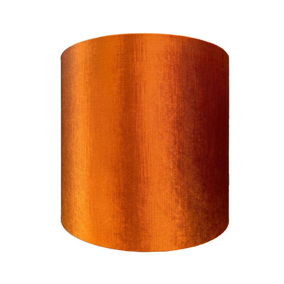 Lampenkap Oranje Glans Velours 30x30cm