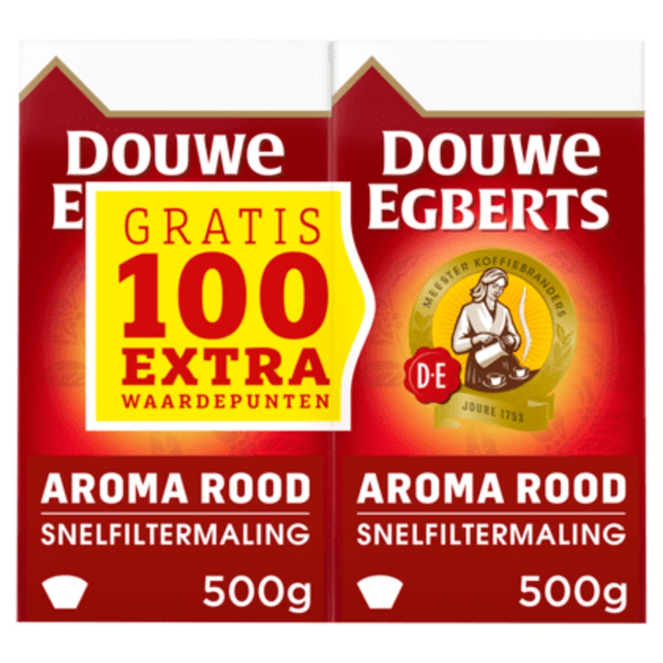 Douwe Egberts Aroma Rood Filterkoffie Dubbelpak