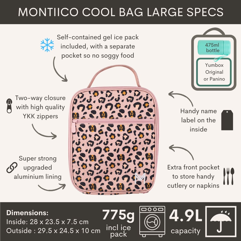 X Montii Lunch Koeltas L Blossom Leopard - Roze