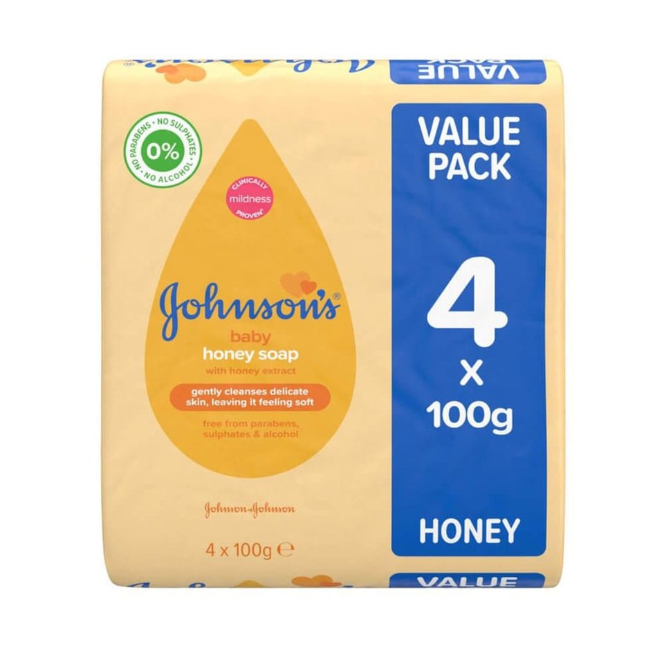 Johnson's Baby Honey Soap 4X100Gr