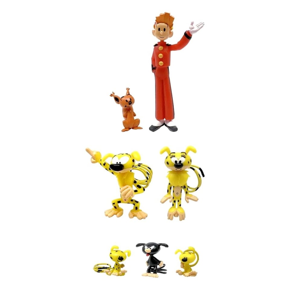 Robbedoes Marsupilami - Tubo Set Met 7 Figuren