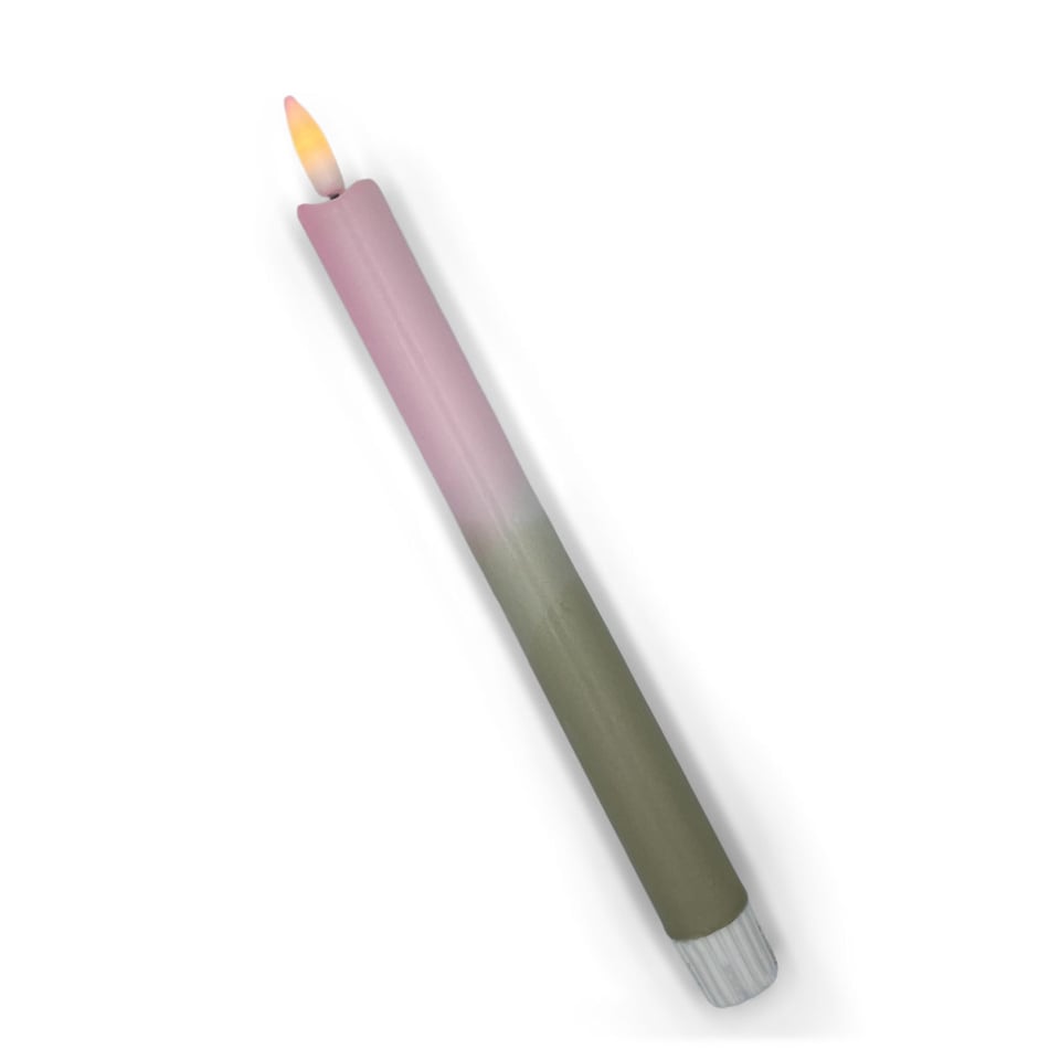 Studio Lux - LED Kaars - Roze/Olijfgroen