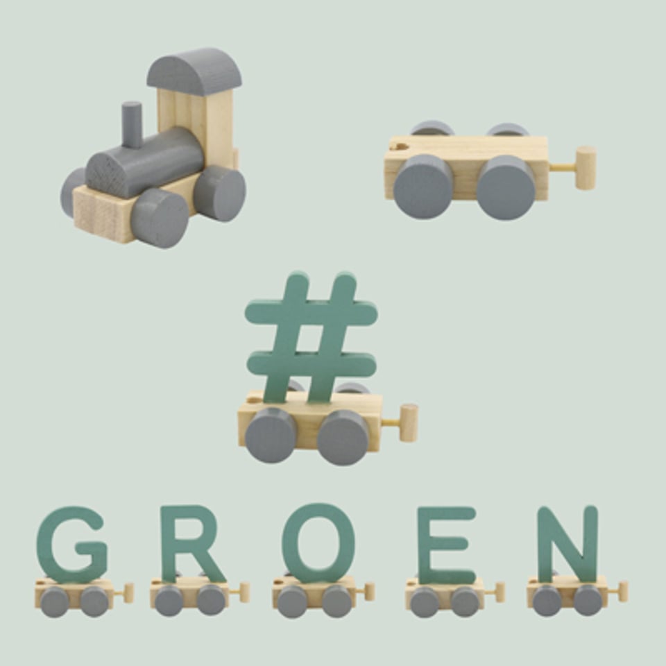 Houten Treinletter Z Groen