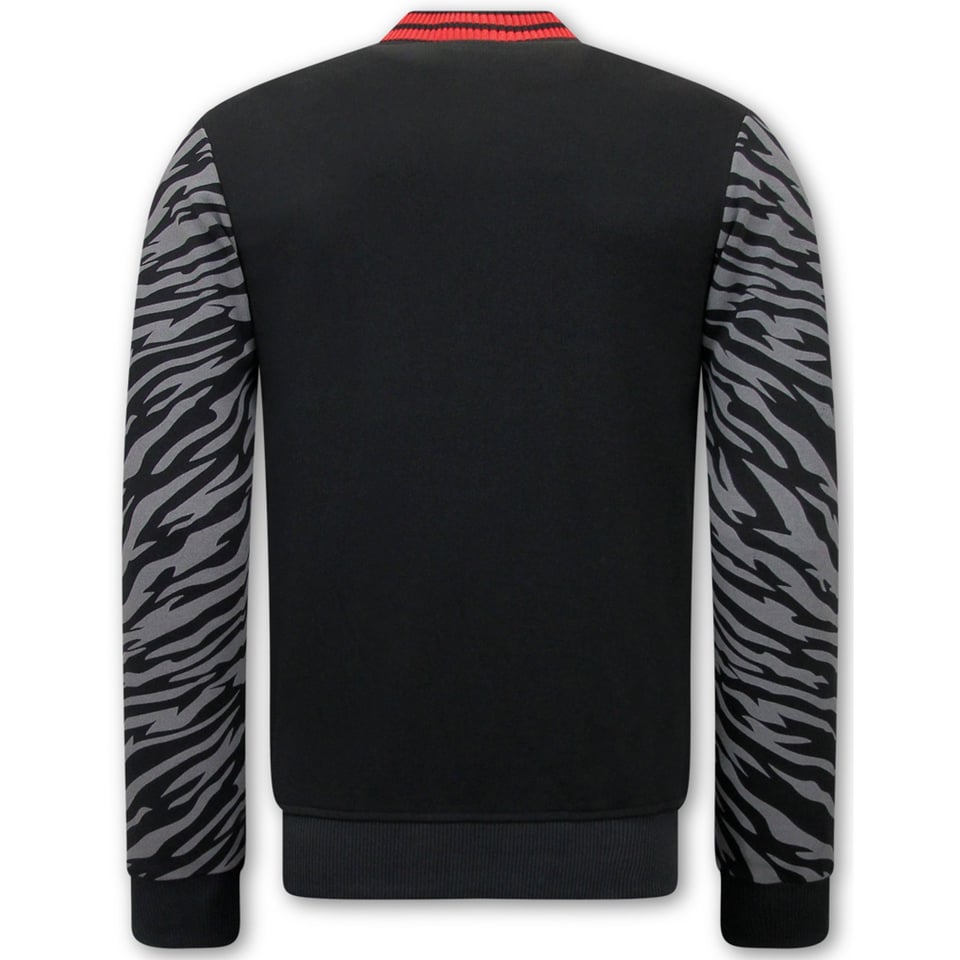 Heren Vest Met Print - Tiger Design - 3689 - Zwart