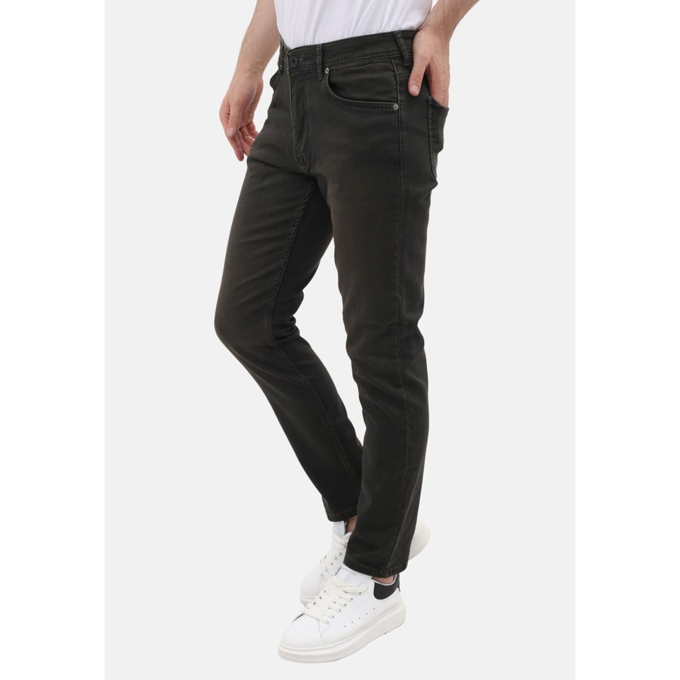 Spijkerbroek Mannen - Regular Fit - Heren Jeans Stretch - MM-R-17 - Donker Groen