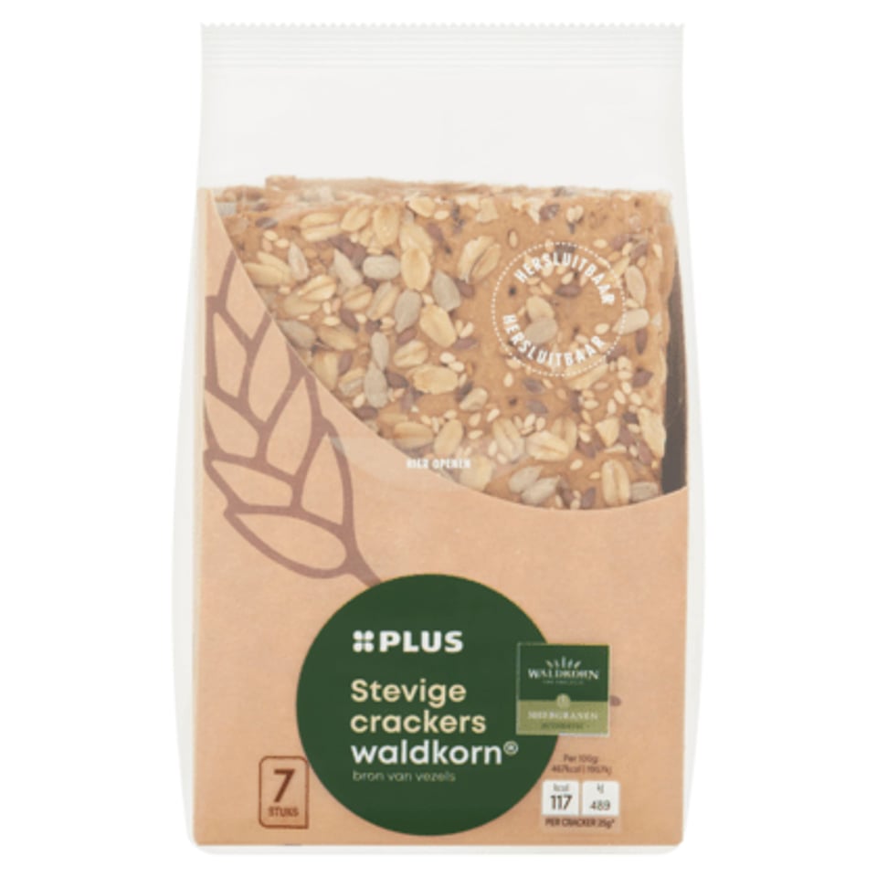 PLUS Stevige Crackers Waldkorn