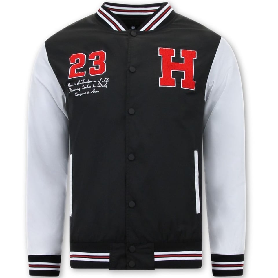 Dunne Baseball Jacket Classic - Zwart