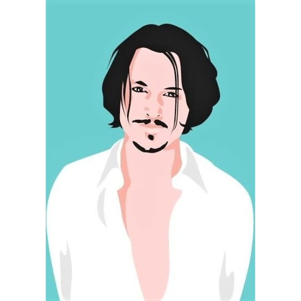 Pop Art New Generation Postkaart - Johnny Depp