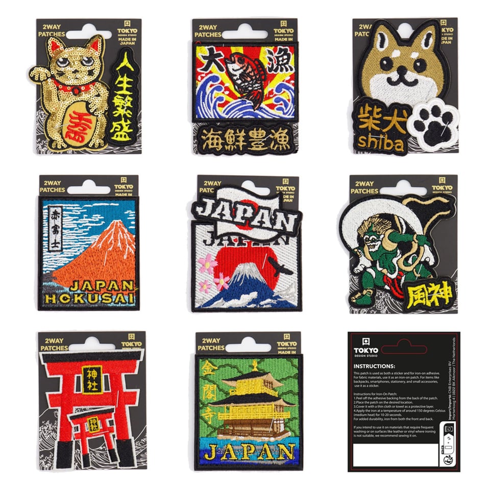 Stickers & Textiel Patch Japan Graphics 6cm Geborduurd