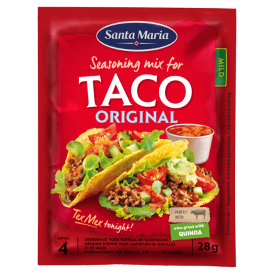 Santa Maria Taco Kruidenmix Zakje 28 Gram