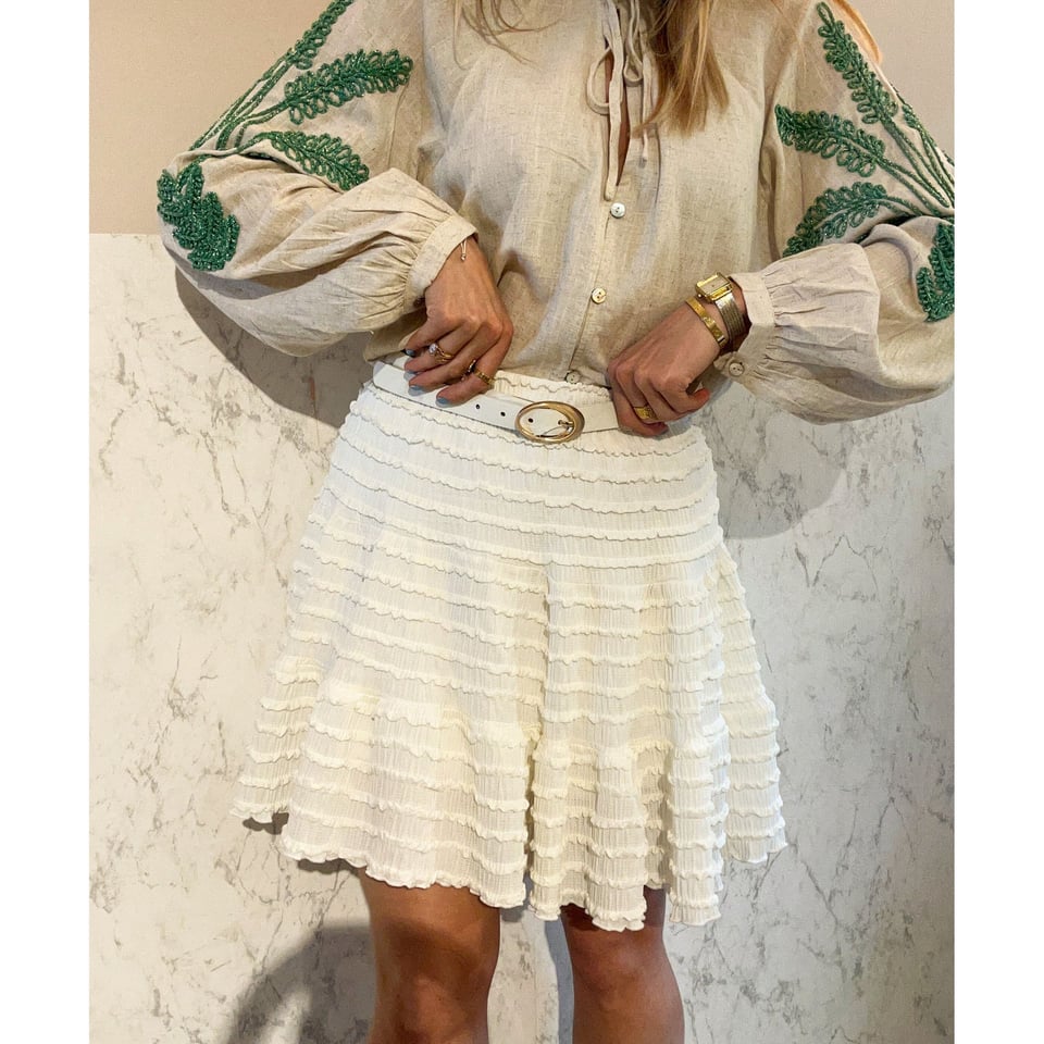 Flora Cream Copines skirt - OneSize - OneSize maat