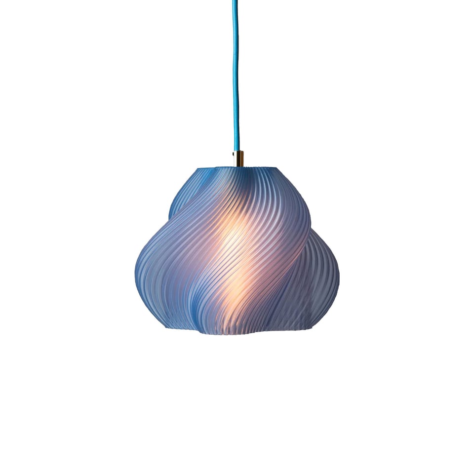 Lamp Soft Serve Pendant 1 Blueberry Sorbet Brass