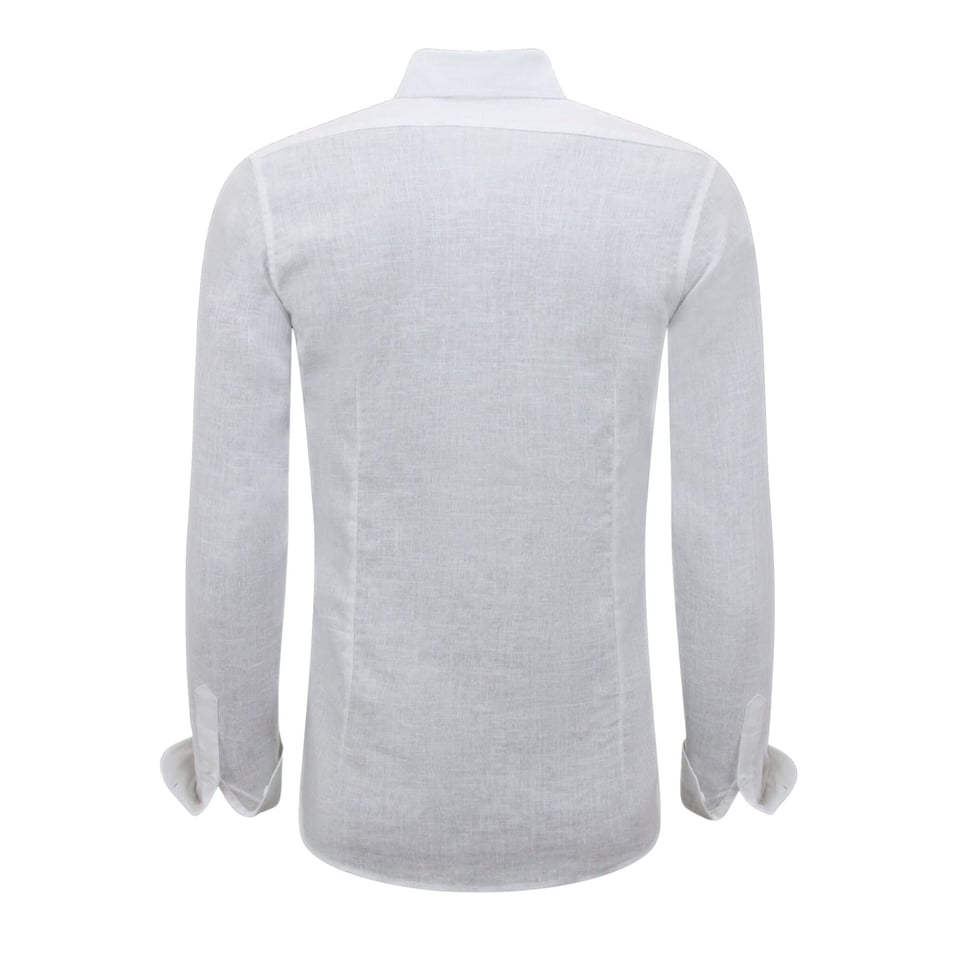 Linnen Overhemd Heren - Regular Fit - Blanco - Wit