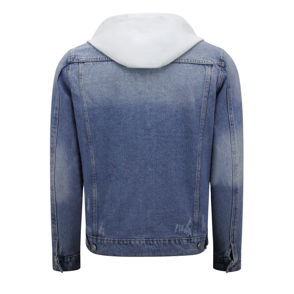 Denim SpijkeJack Met Capuchon Heren - RJ-966 - Blauw