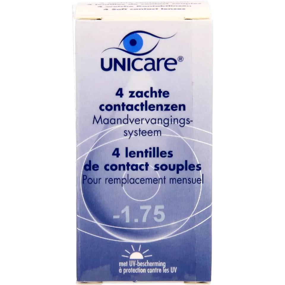 Unicare Zachte Maandlens -1.75 4st 4