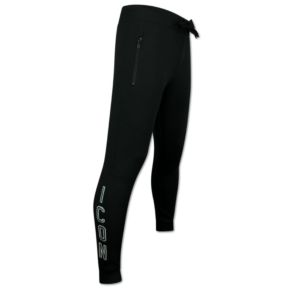 Trainingspakken Heren ICON - Joggingpak ICON - ICON Huispak Heren - 11575 - Zwart/ Zilver