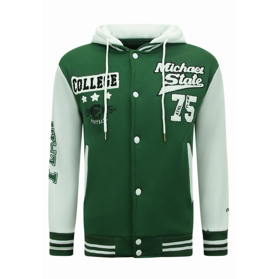 Baseball Vest Met Capuchon - 905 - Groen