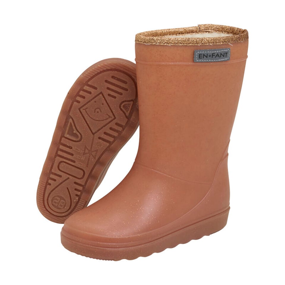 Enfant Thermoboots Glitter Leather Brown