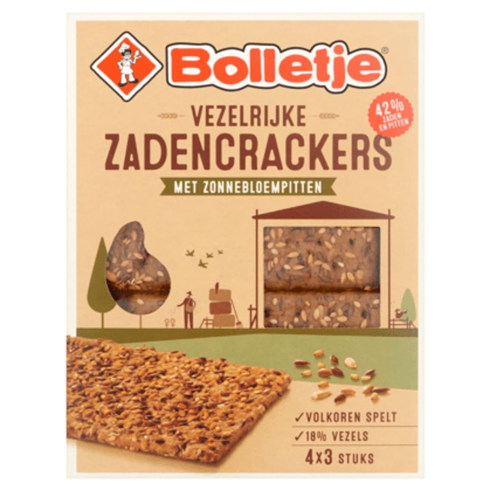 Bolletje Vezelrijke Zadencrackers Zonnebloempit