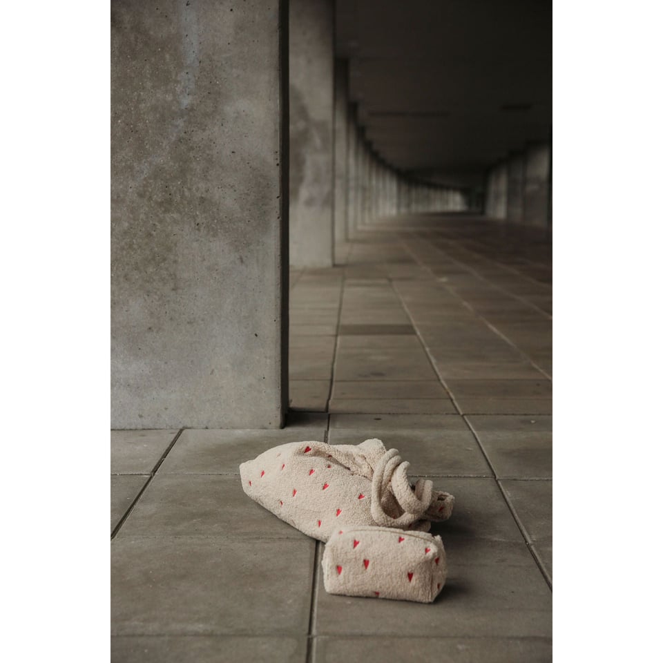 Teddy Hearts Pouch  Ecru Hearts - Ecru Hearts / OS