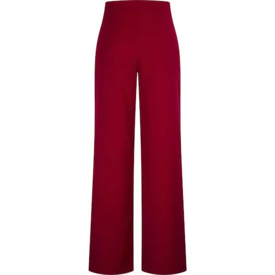 VERY CHERRY Marlene Pants Deep Red Gabardine