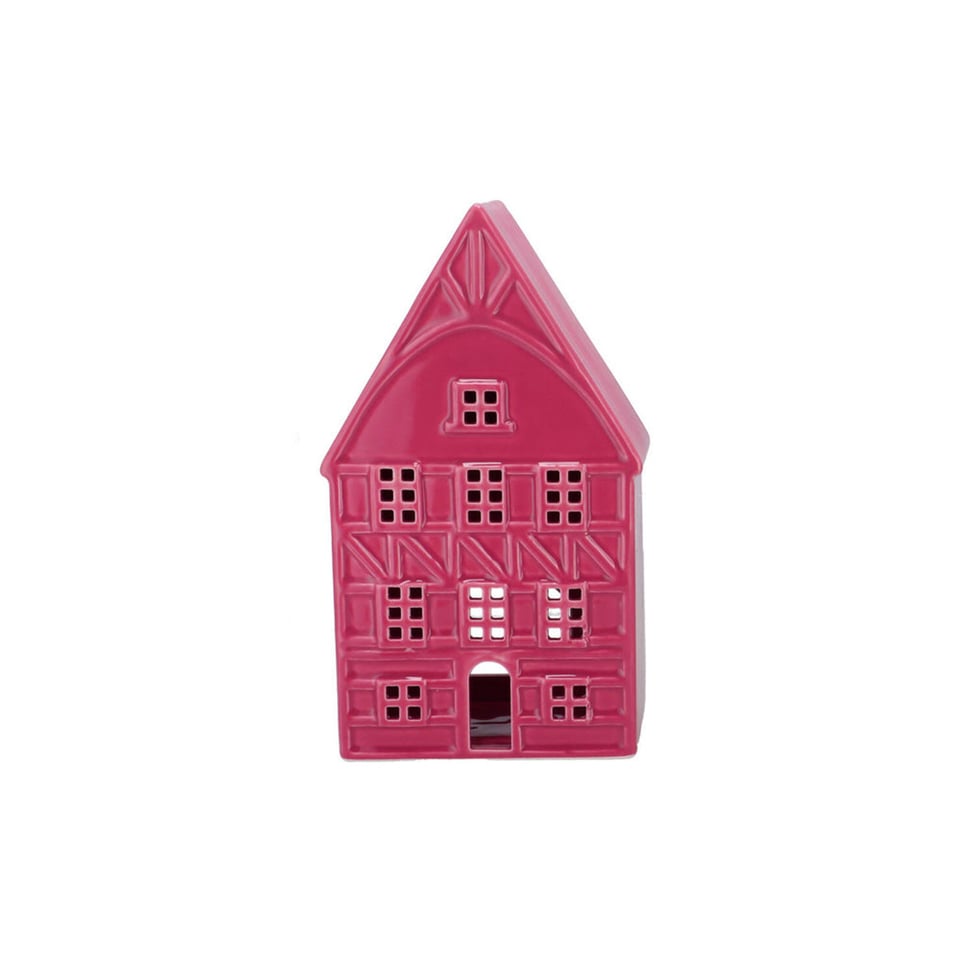 Waxinelicht Huisje Jolie Keramiek 10x19cm 3 Kleuren