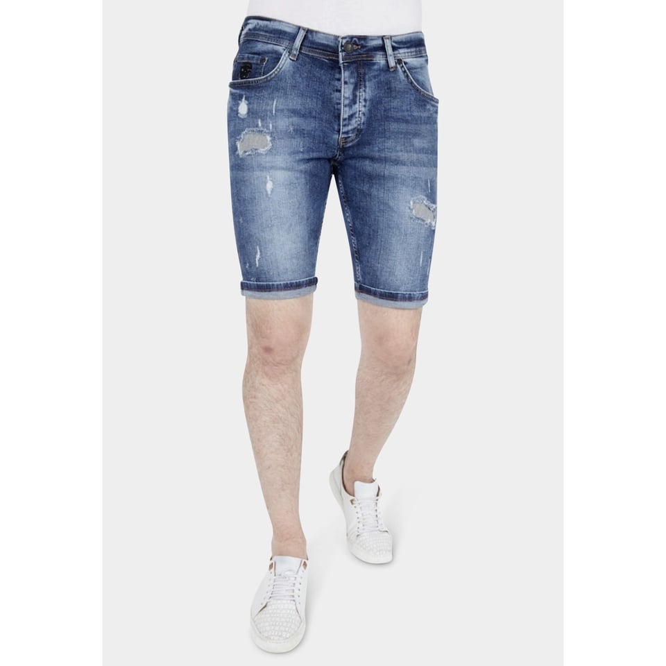 Exclusieve Korte Broek Heren Slim Fit- 1054 - Blauw