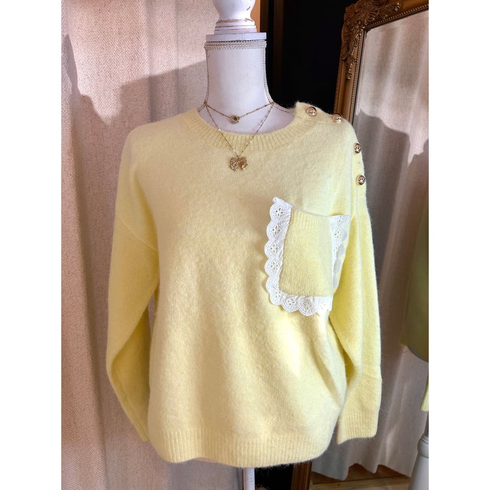 Soft Yellow new Jaune Pullover  - OneSize36.38.40