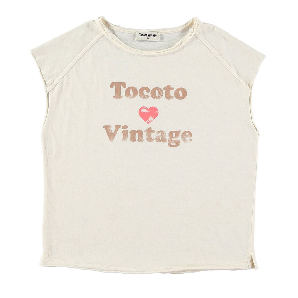 Tocoto Vintage Sleeveless Shirt with Logo
