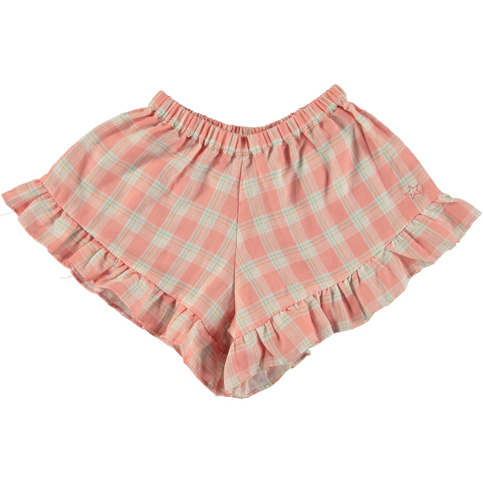 Tocoto Vintage Double Fabric Checkered Shorts Pink