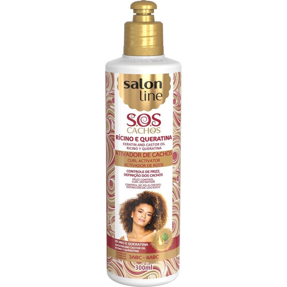 Salon-Line: SOS Curls Keratin & Castor Oil Curl Activator 300ML