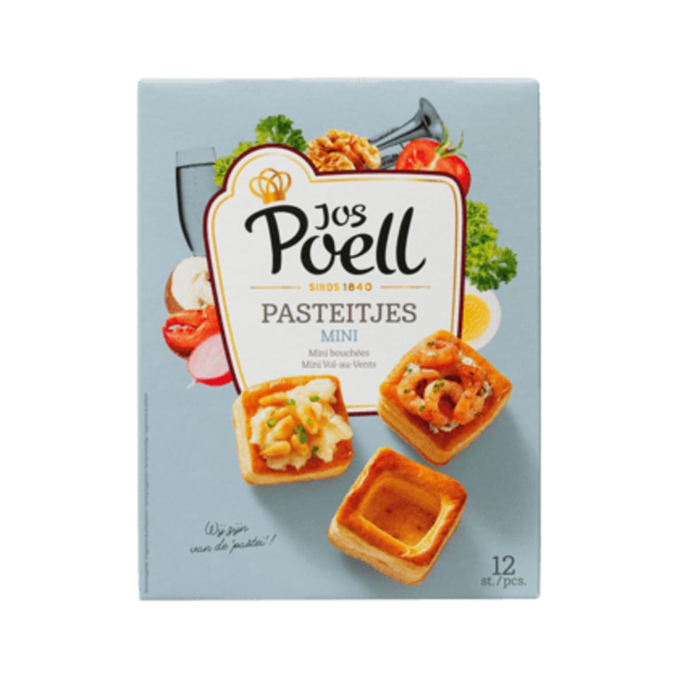 Jos Poell Pasteibakjes Mini Vierkant