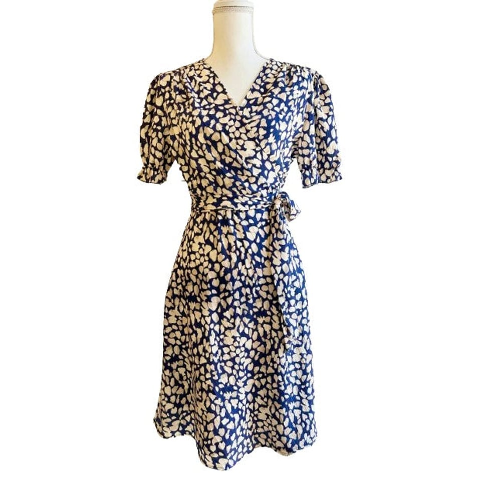 Essential Summer Dress  Marine blue / Cream