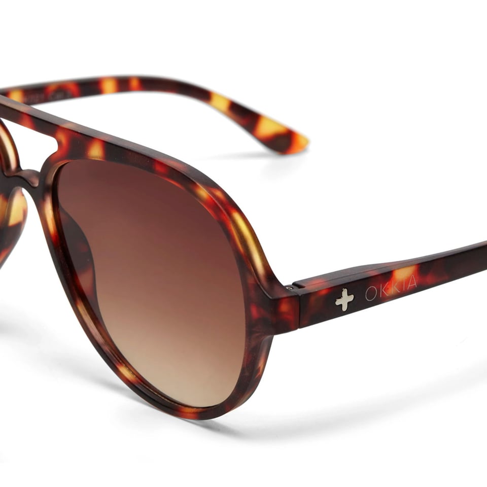 Zonnebril ALESSIO Aviator Classic Havana OK021-CH