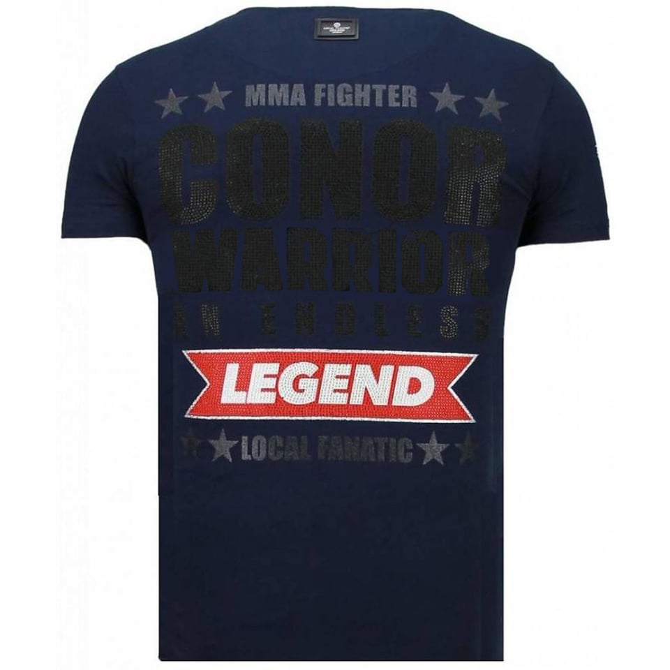 Conor Notorious Legend - Rhinestone T-Shirt - Blauw