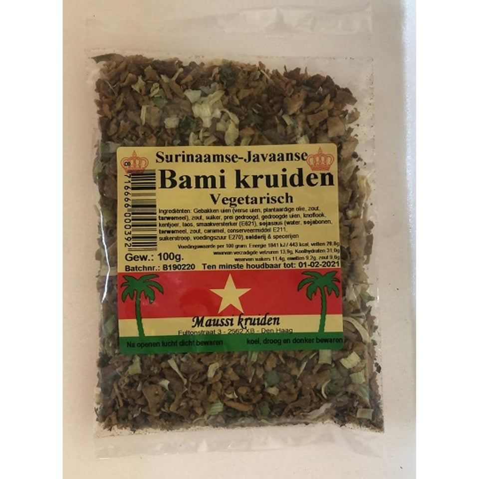 Maussi Kruiden Bami Kruiden Vegetariseh 100 Grams