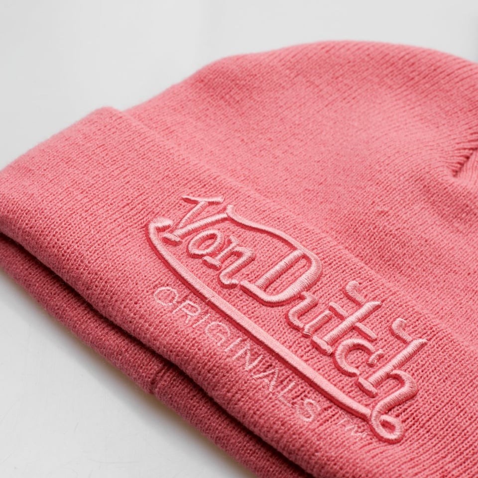 Von Dutch Dust Pink Beanie