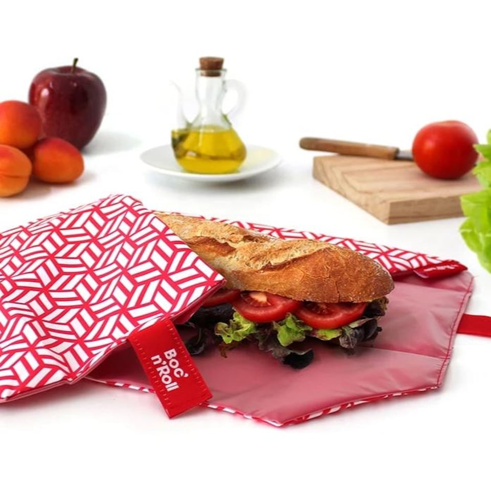 Herbruikbare sandwich wrap rood
