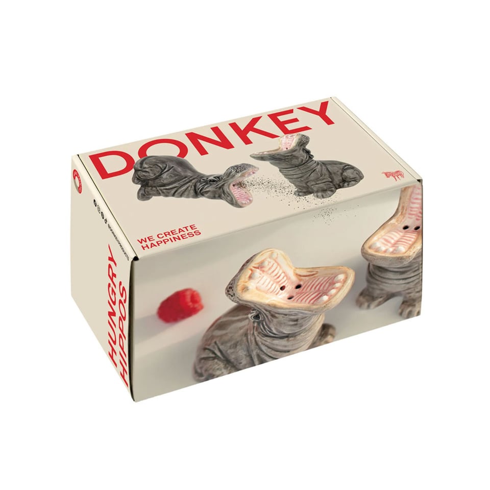 Peper en Zout Stel Hungry Hippo's Dolomiet 5x9cm