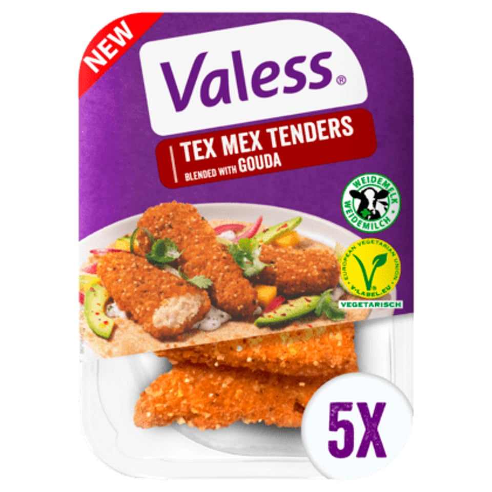 Valess Texmex Tenders Blended with Cheese