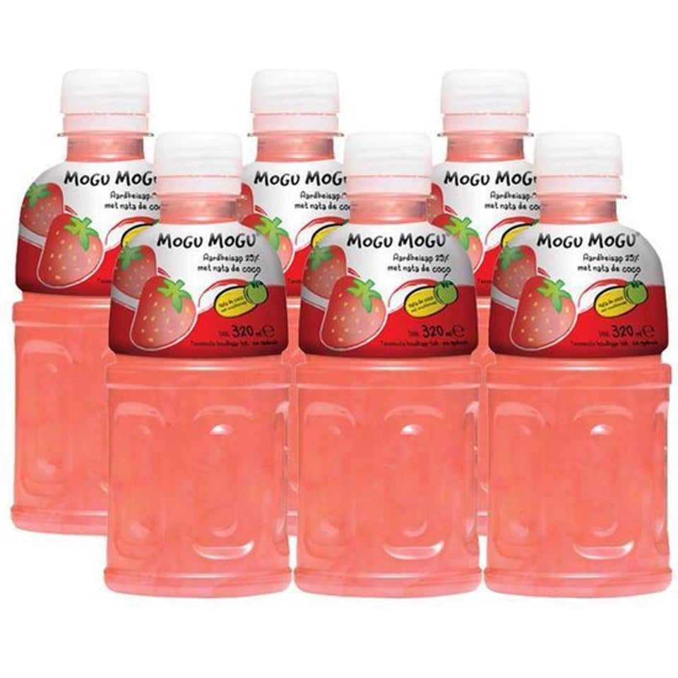 Mogu Mogu Aardbei 320ml - 6 stuks