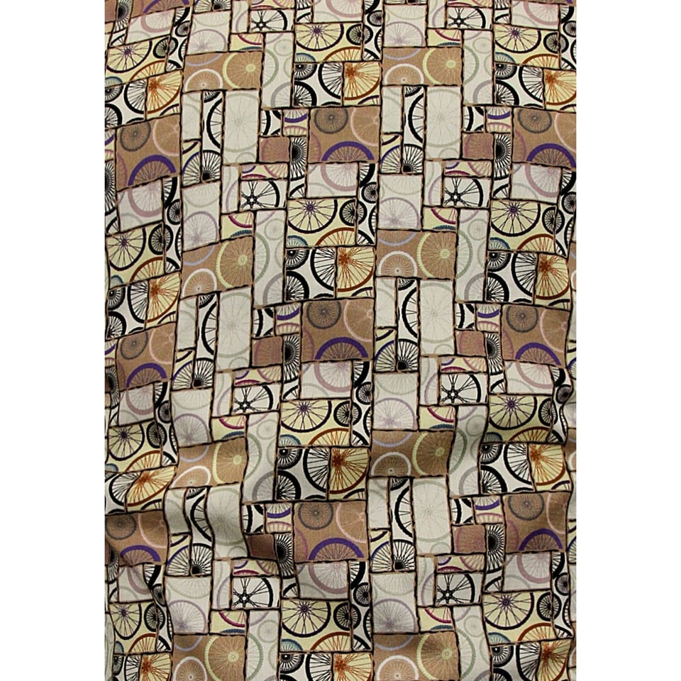 Luxe Heren Overhemd Met Fietsen Print - Slim Fit -3107 - Bruin